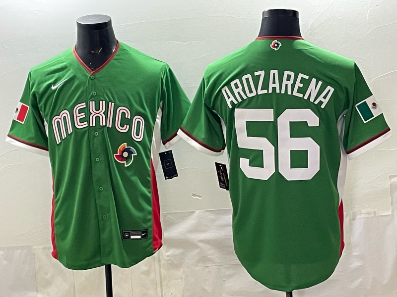 Men 2026 World Cub USA #56 Arozarena green Nike MLB Jersey 0011
